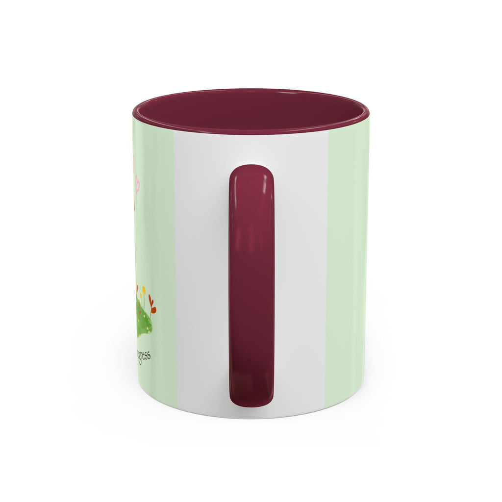 Garden Pea Mug — "Green Thumb in Progress" Cute Plant Lover Coffee Cup