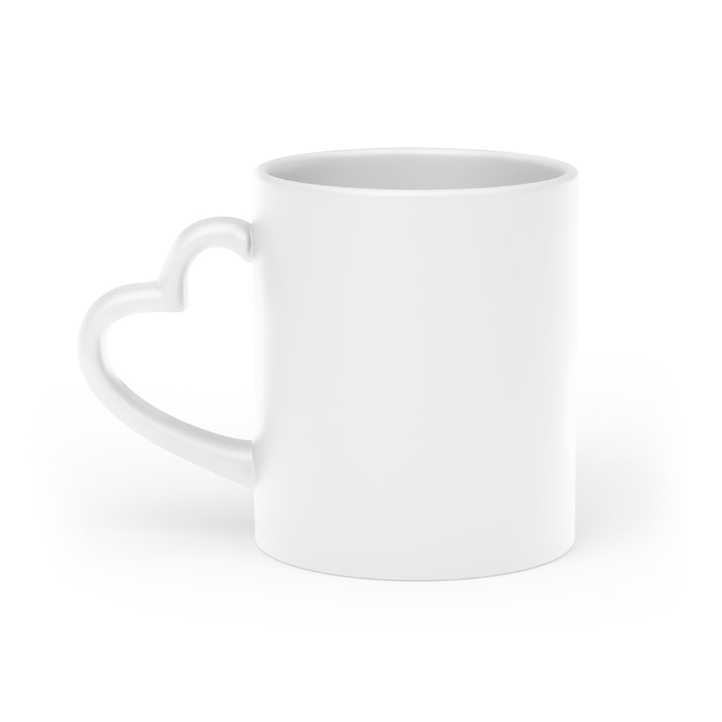 Floral Heart Mug – Pink Rose Heart Bouquet Ceramic Coffee Cup