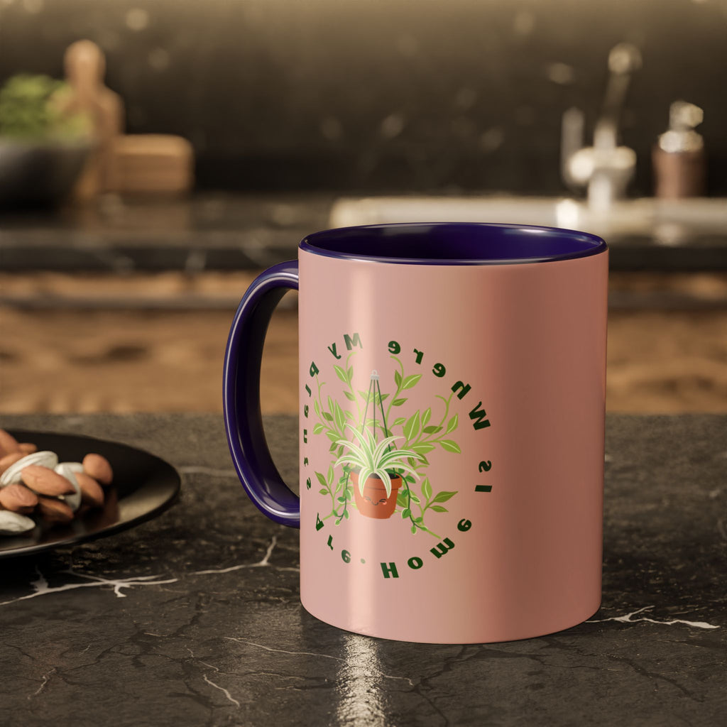 Plant Mom Mug – 'Home Is Where My Plants Are' Ceramic Coffee Cup (11oz & 15oz)