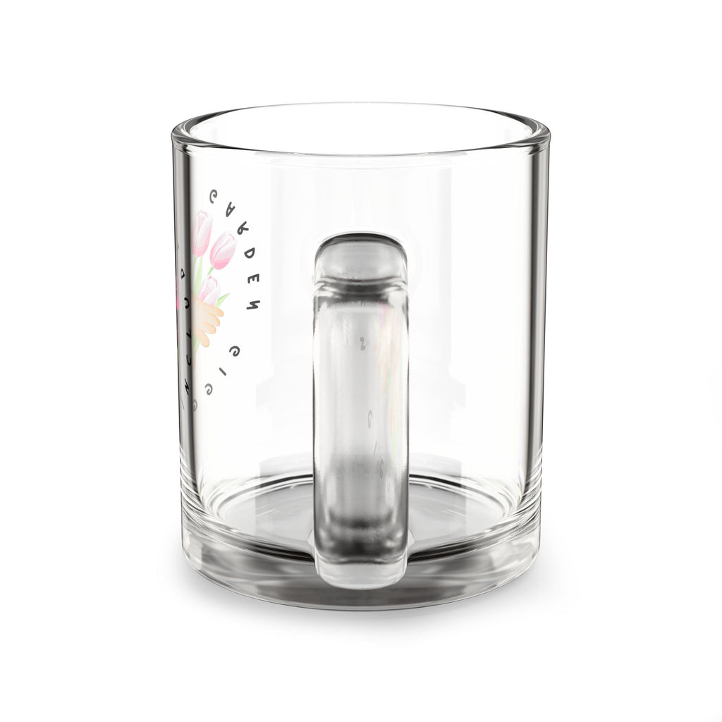 Glass Mug - Spring Tulip Bouquet Floral Coffee Cup (10 oz)