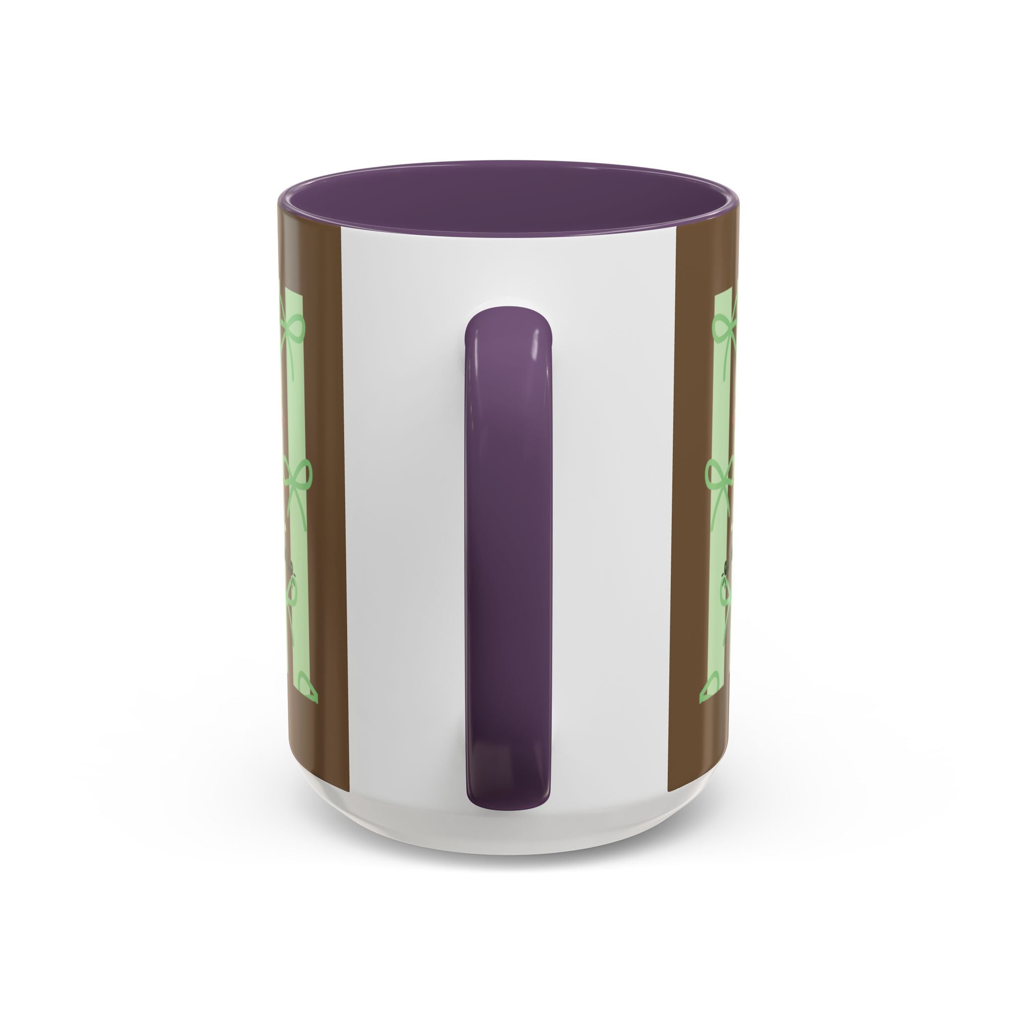 Cute Pig & Chick Accent Coffee Mug — Pastel Stripes, Charming Kawaii Tea/Coffee Cup