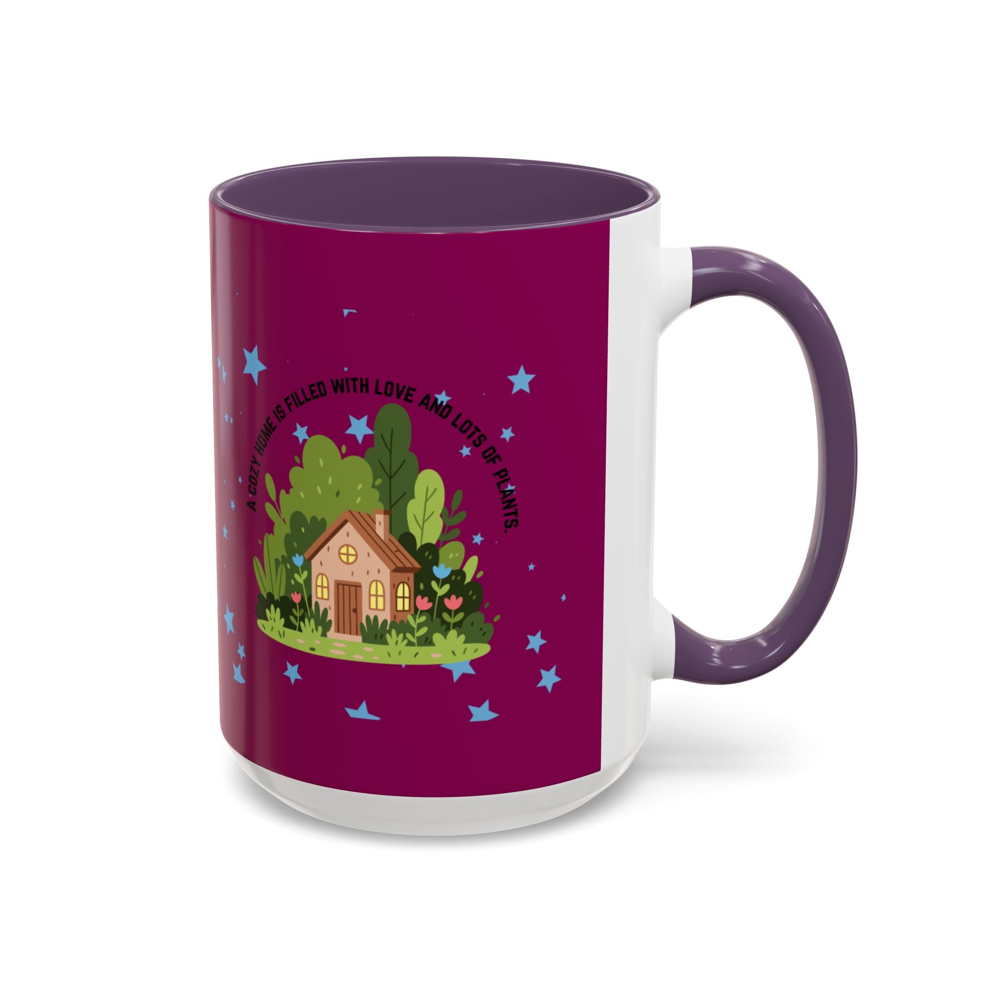 Cozy Cottage Accent Coffee Mug – 'Home Filled with Love and Light' Ceramic 11/15oz