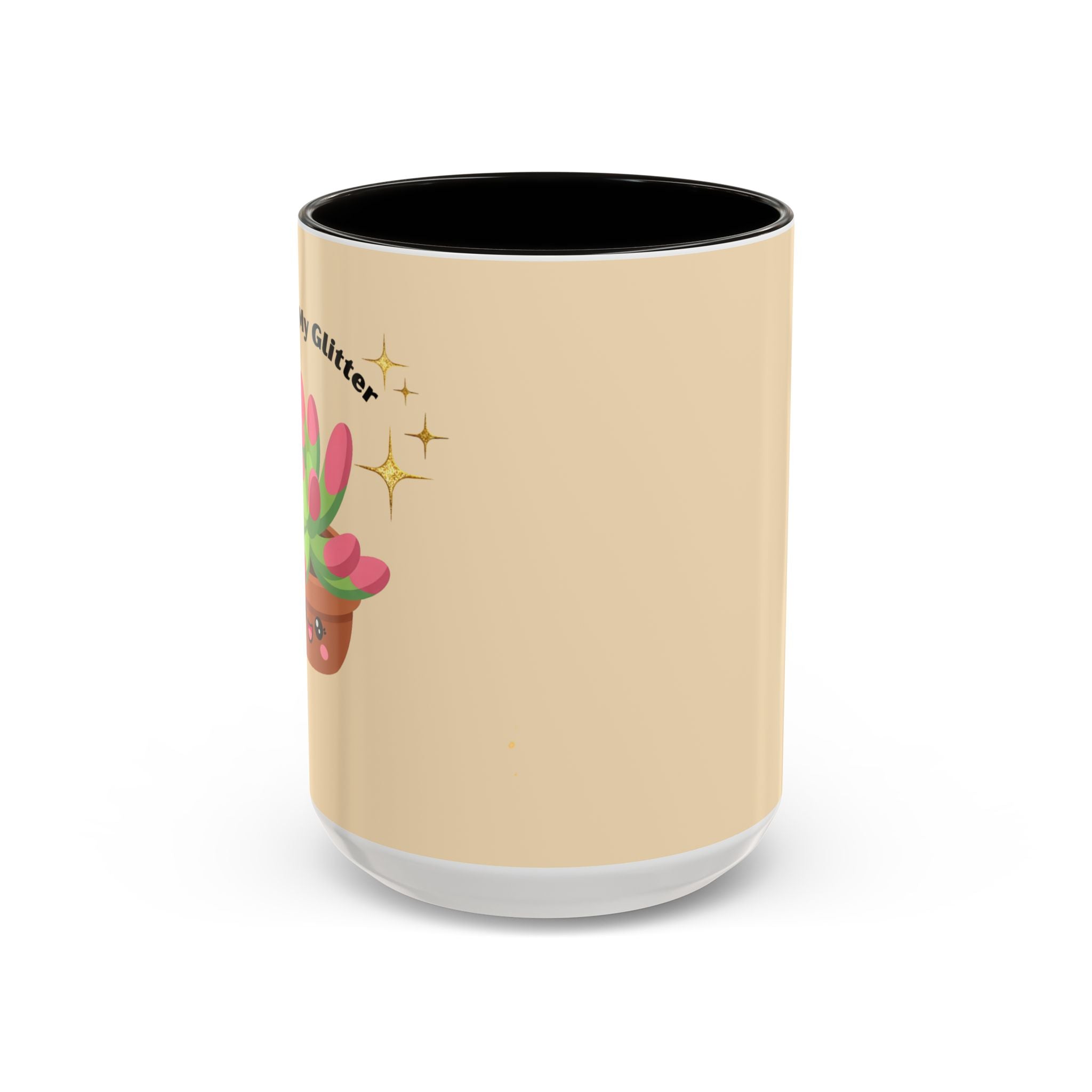 Cactus Coffee Mug — Cute Potted Plant Mug with Sparkles (11oz & 15oz)