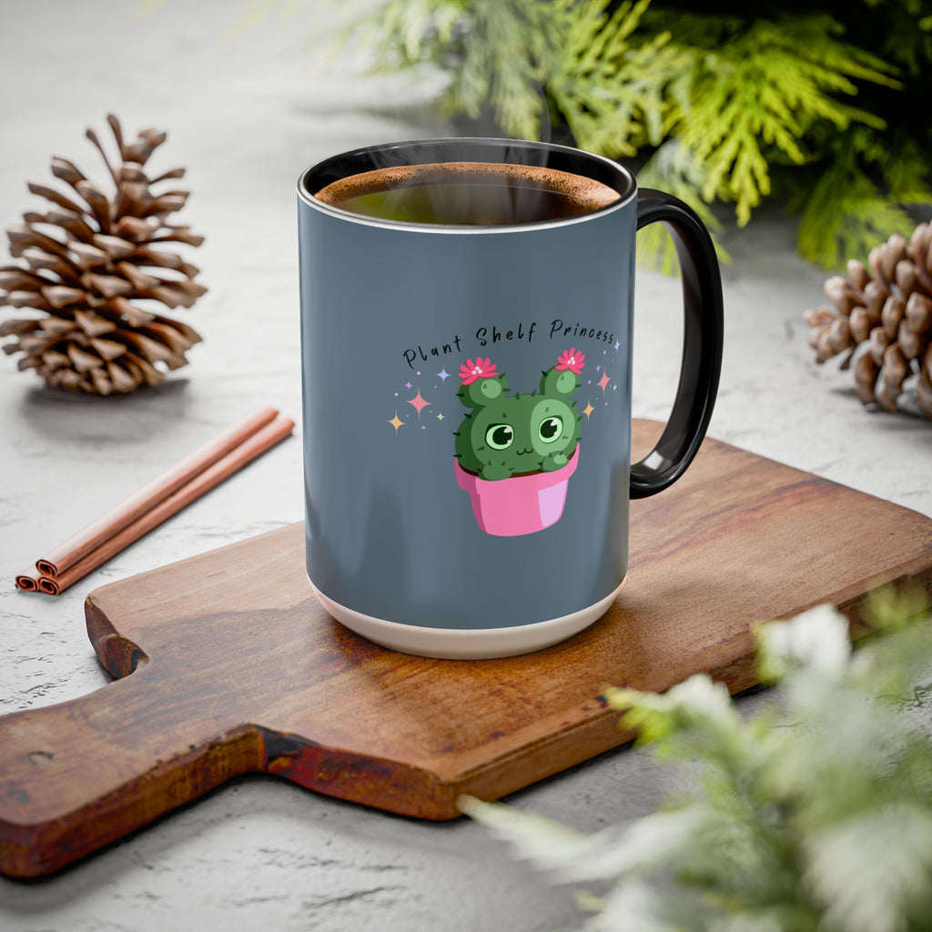 Plant Shelf Princess Ceramic Mug — Cute Cactus 11oz/15oz Gift