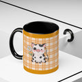 Cute Cow Plaid Accent Coffee Mug — Farmhouse Daisy Cow Design (11/15oz)