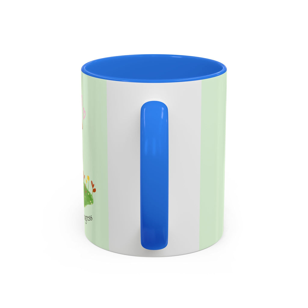 Garden Pea Mug — "Green Thumb in Progress" Cute Plant Lover Coffee Cup