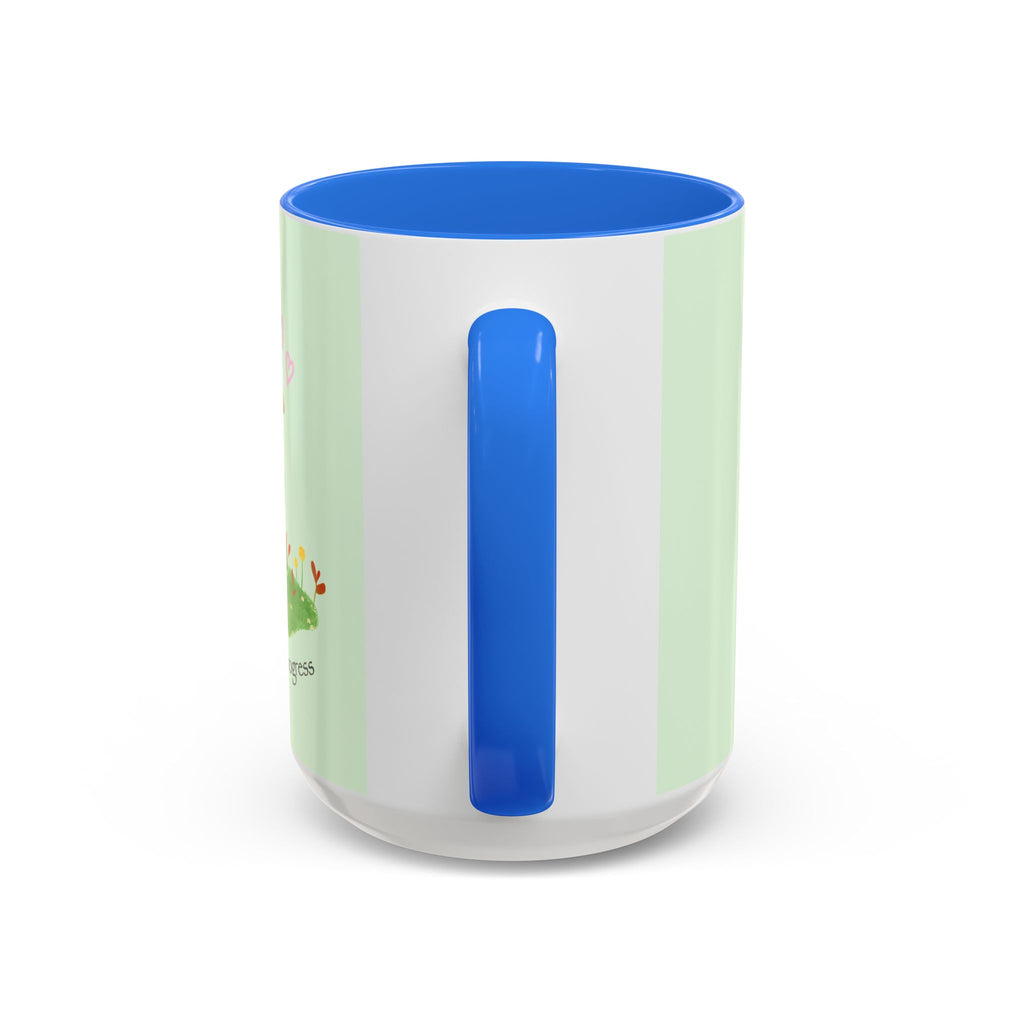 Garden Pea Mug — "Green Thumb in Progress" Cute Plant Lover Coffee Cup