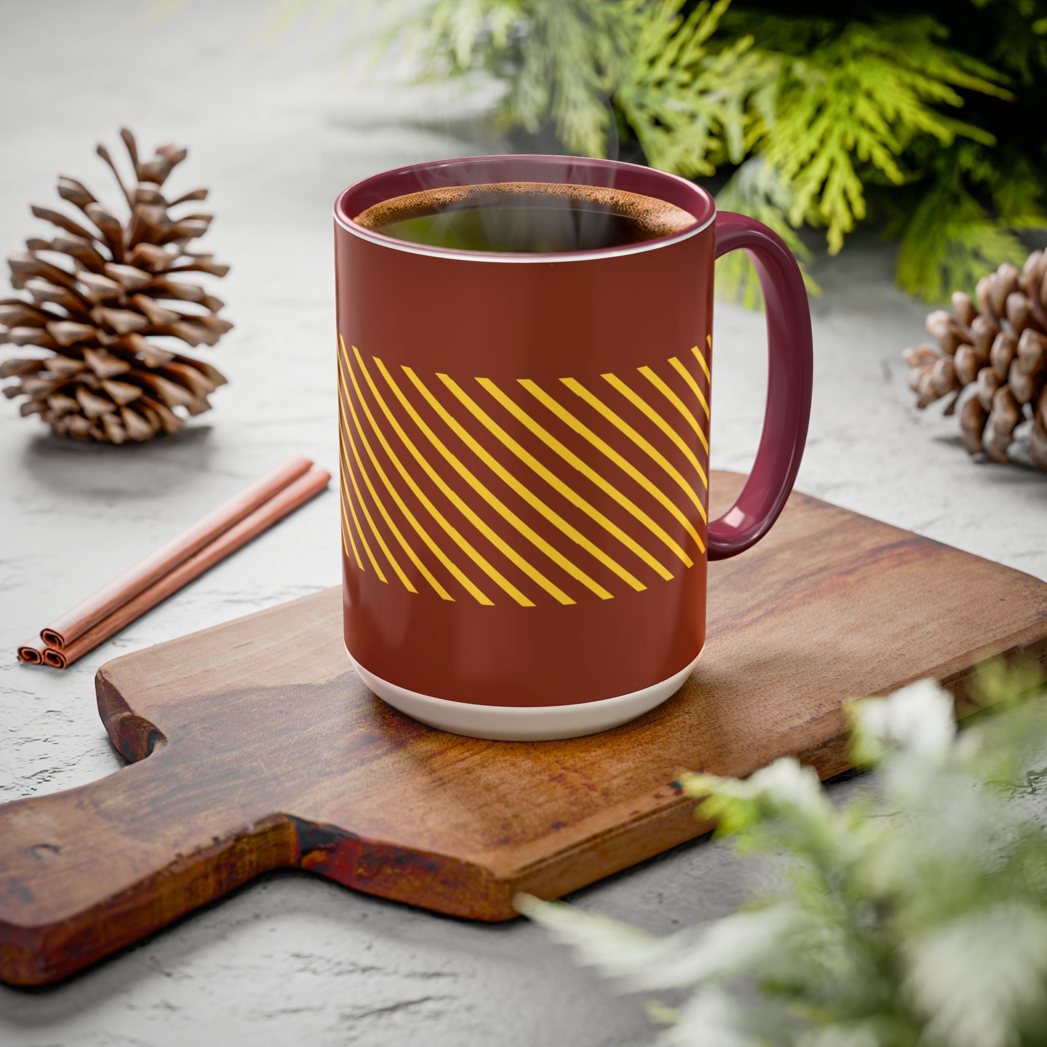 Cute Caterpillar Striped Coffee Mug (11oz, 15oz) — Colorful Novelty Tea Cup