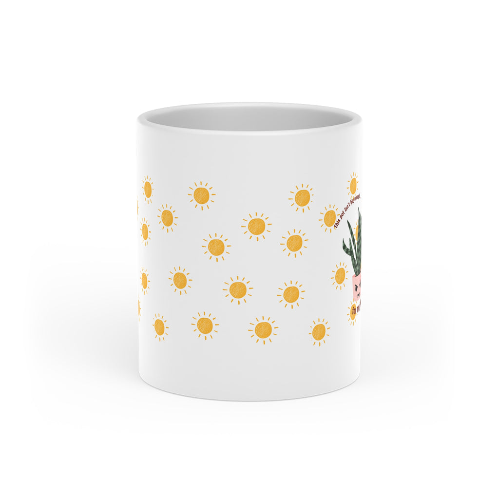 Sun Pattern Mug — Cute Heart Floral Design Coffee Cup