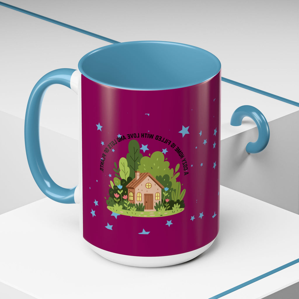 Cozy Cottage Accent Coffee Mug – 'Home Filled with Love and Light' Ceramic 11/15oz