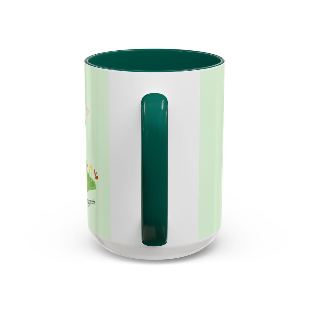 Garden Pea Mug — "Green Thumb in Progress" Cute Plant Lover Coffee Cup