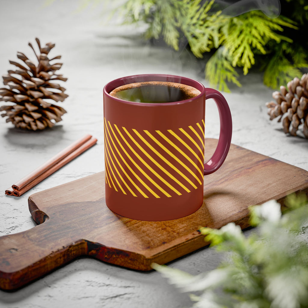 Cute Caterpillar Striped Coffee Mug (11oz, 15oz) — Colorful Novelty Tea Cup