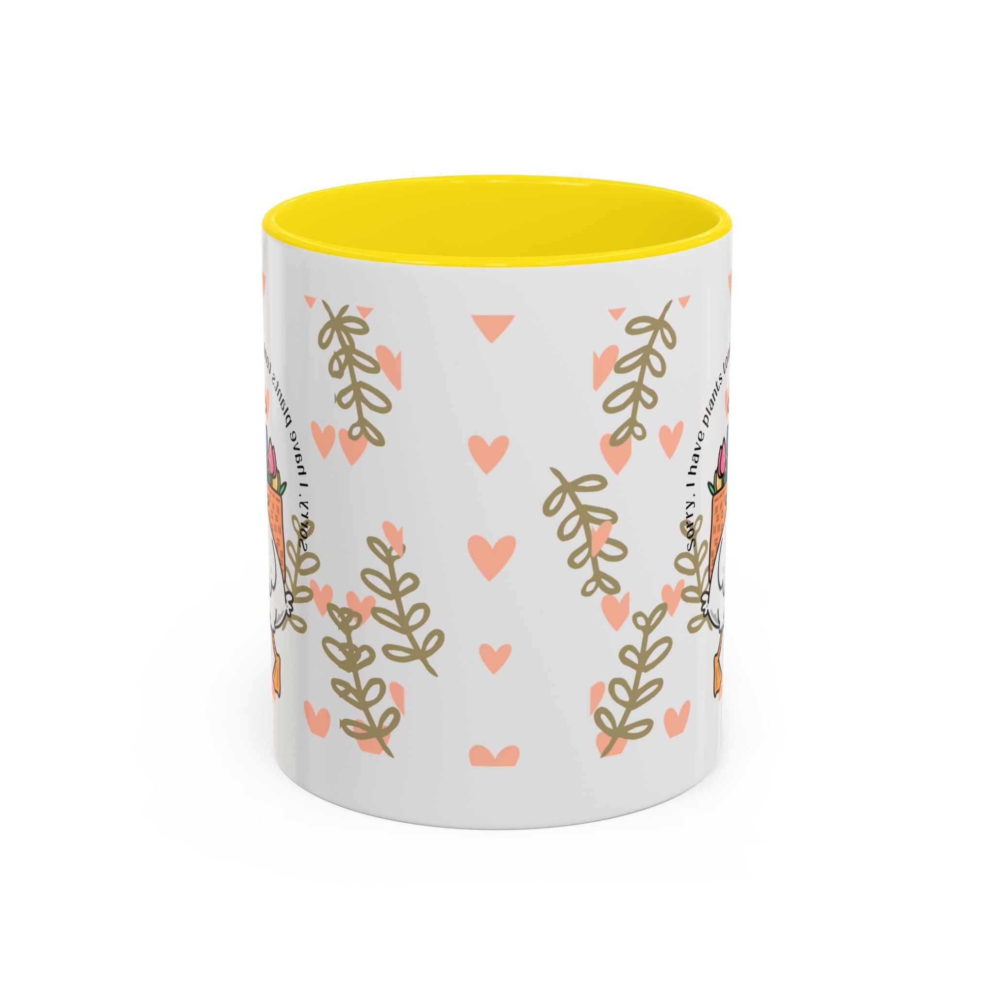 Coffee Mug — Cute Duck Carrying Plants “I Have Plants Tonight” Accent Mug