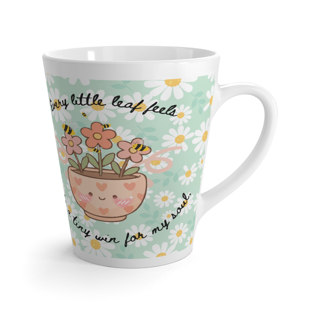 Daisy Latte Mug — "Every little thing will be alright" Floral Ceramic Cup