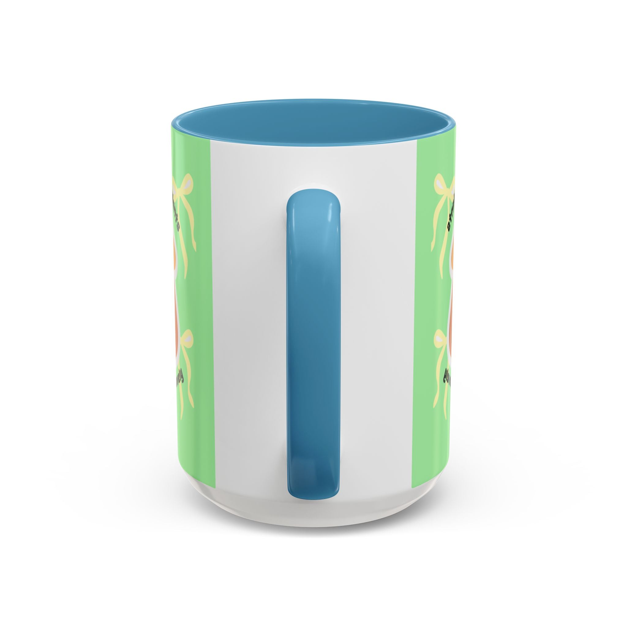 Accent Coffee Mug - Cute Bear Watering Plants ‘Cute Pots and Happy Plants Make Life Extra Lovely’