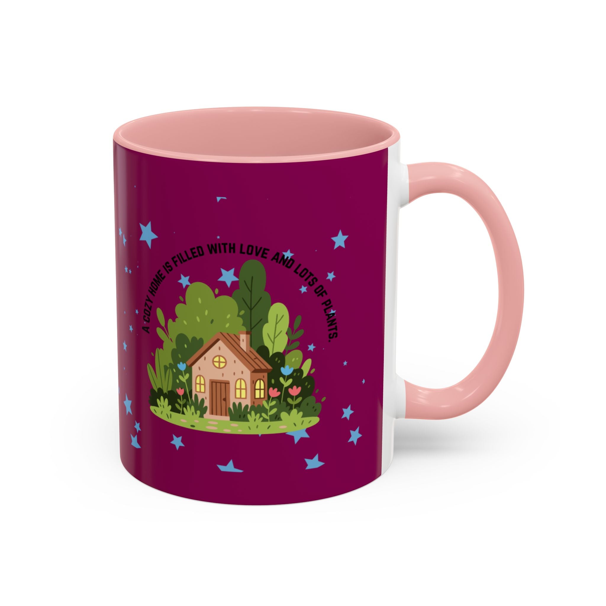 Cozy Cottage Accent Coffee Mug – 'Home Filled with Love and Light' Ceramic 11/15oz