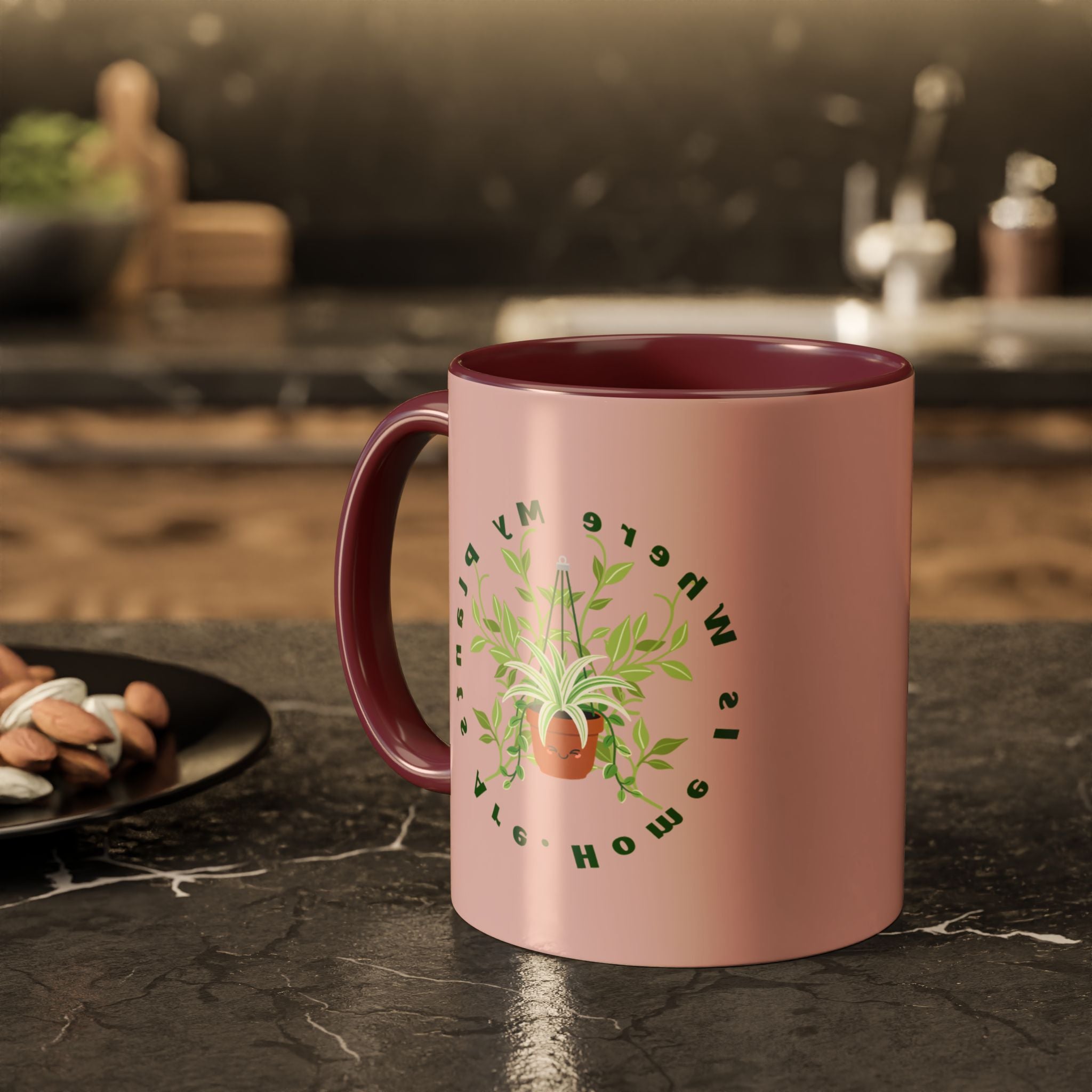 Plant Mom Mug – 'Home Is Where My Plants Are' Ceramic Coffee Cup (11oz & 15oz)