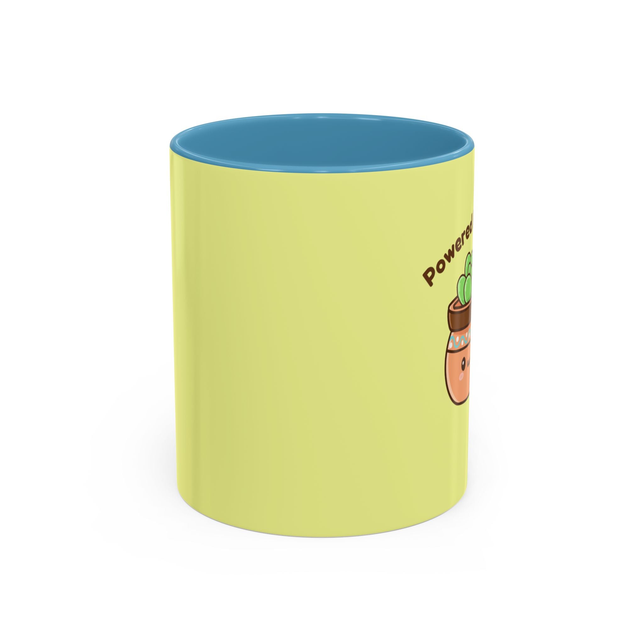 Powered by Plants Succulent Coffee Mug – Cute Kawaii Plant Lover Gift (11/15oz)