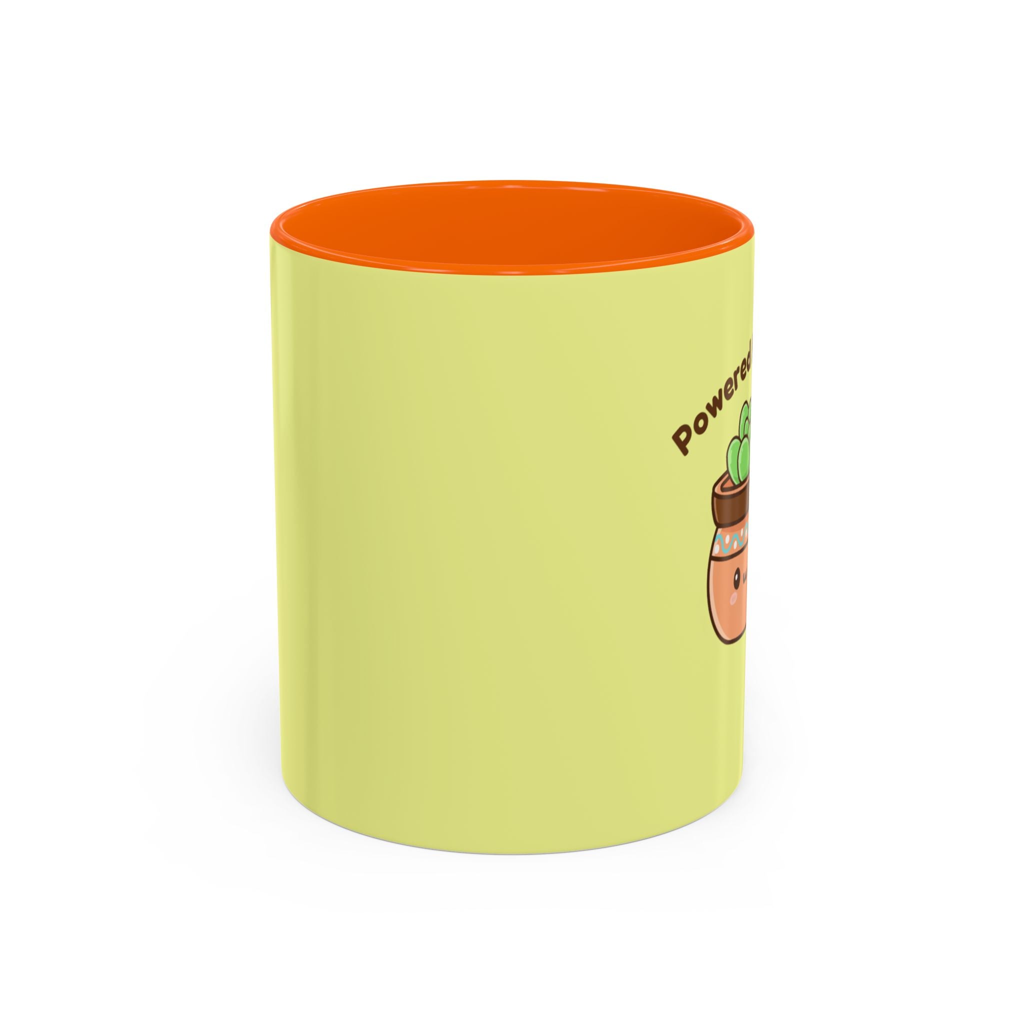 Powered by Plants Succulent Coffee Mug – Cute Kawaii Plant Lover Gift (11/15oz)