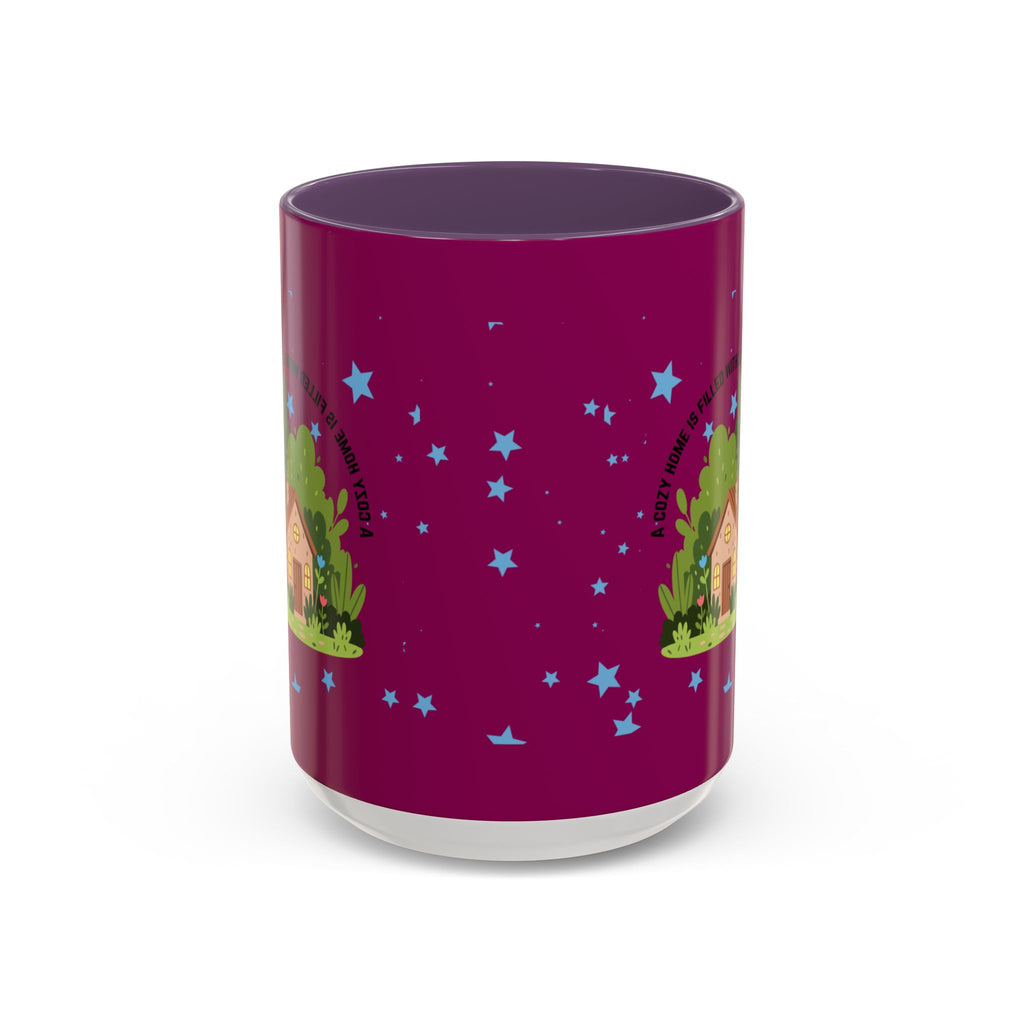 Cozy Cottage Accent Coffee Mug – 'Home Filled with Love and Light' Ceramic 11/15oz