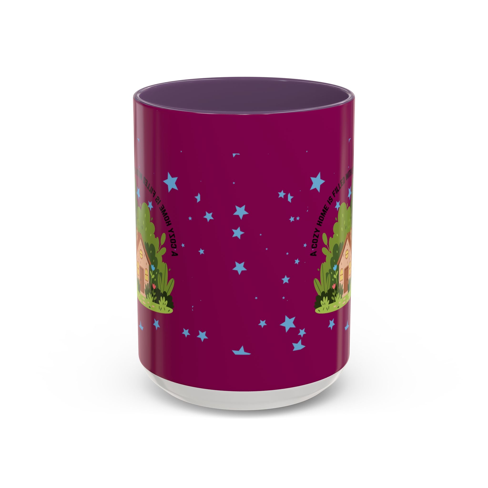 Cozy Cottage Accent Coffee Mug – 'Home Filled with Love and Light' Ceramic 11/15oz