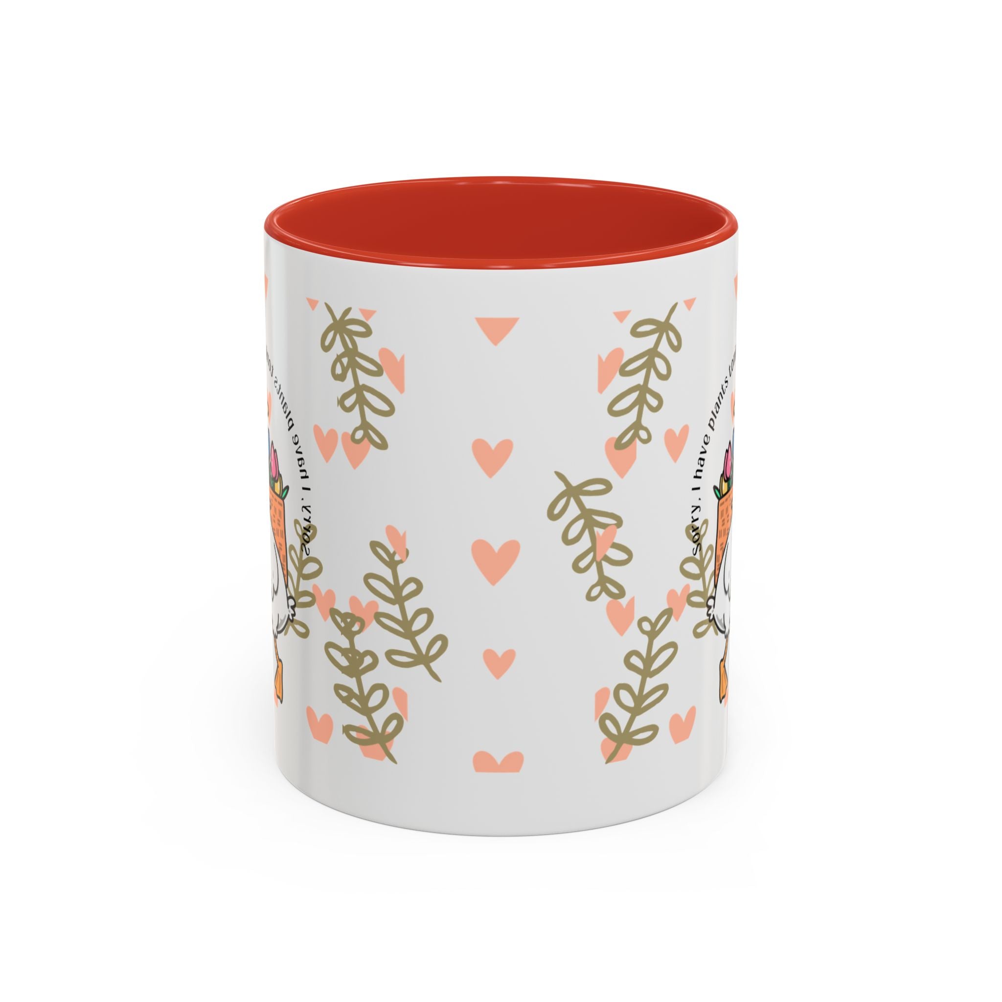 Coffee Mug — Cute Duck Carrying Plants “I Have Plants Tonight” Accent Mug