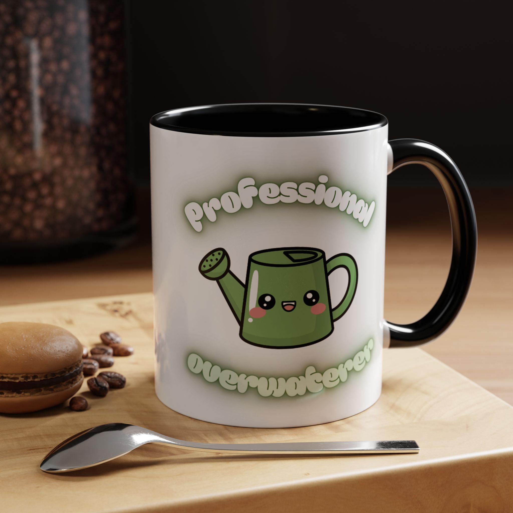 Professional Overwaterer Watering Can Coffee Mug — Cute Kawaii Plant Lover Accent Mug (11/15oz)