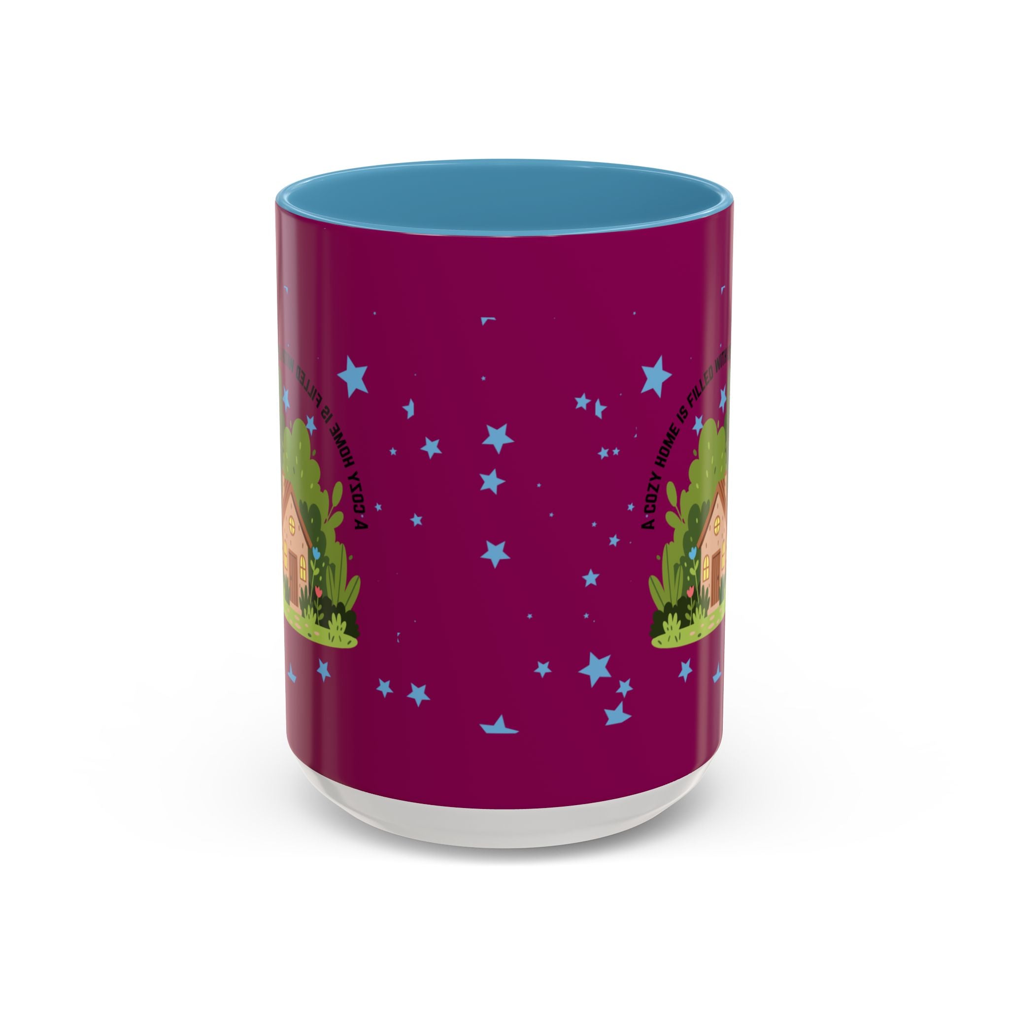 Cozy Cottage Accent Coffee Mug – 'Home Filled with Love and Light' Ceramic 11/15oz