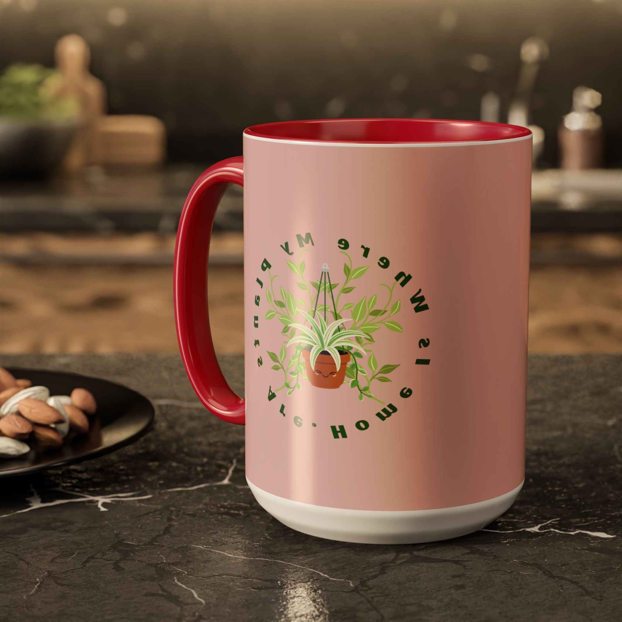 Plant Mom Mug – 'Home Is Where My Plants Are' Ceramic Coffee Cup (11oz & 15oz)