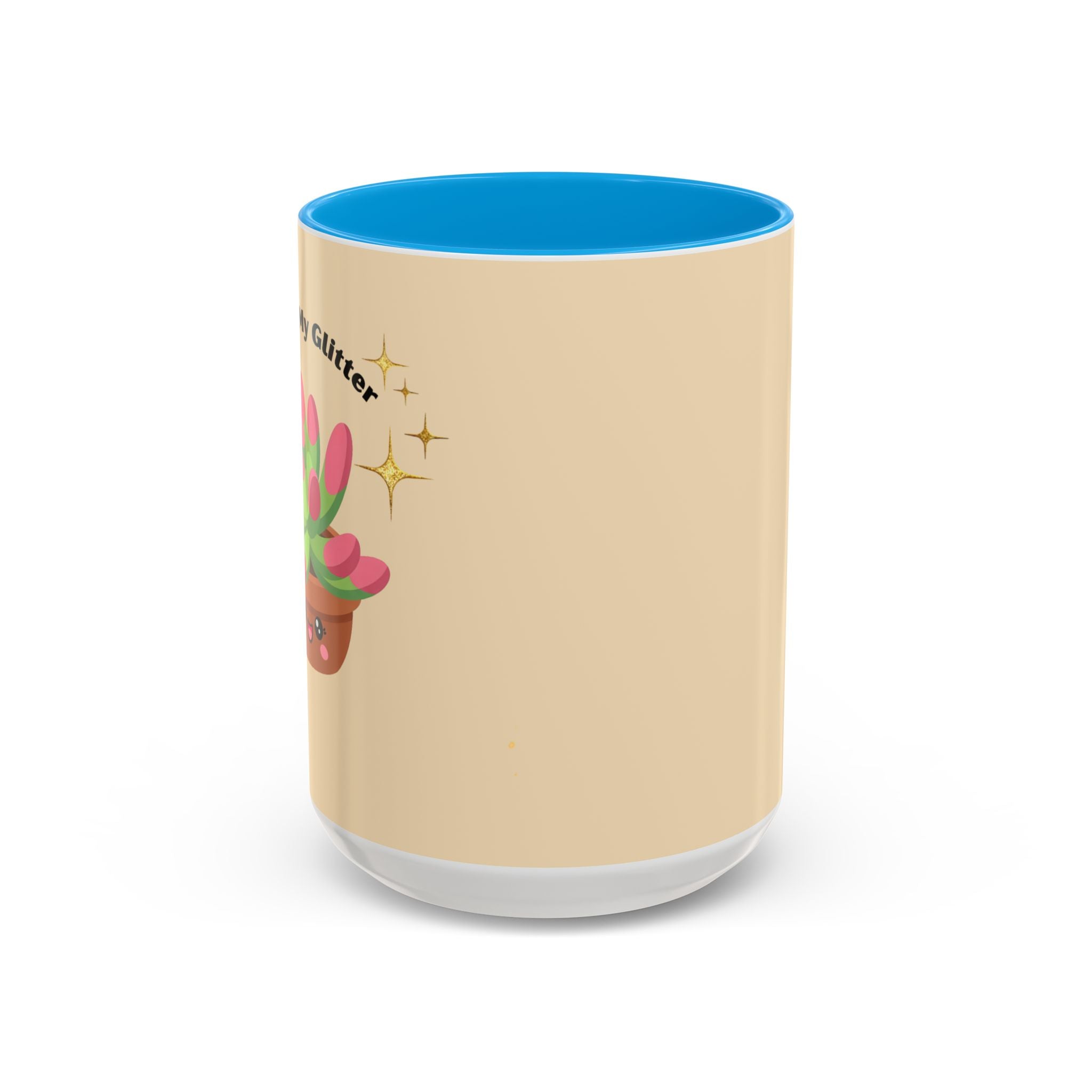 Cactus Coffee Mug — Cute Potted Plant Mug with Sparkles (11oz & 15oz)
