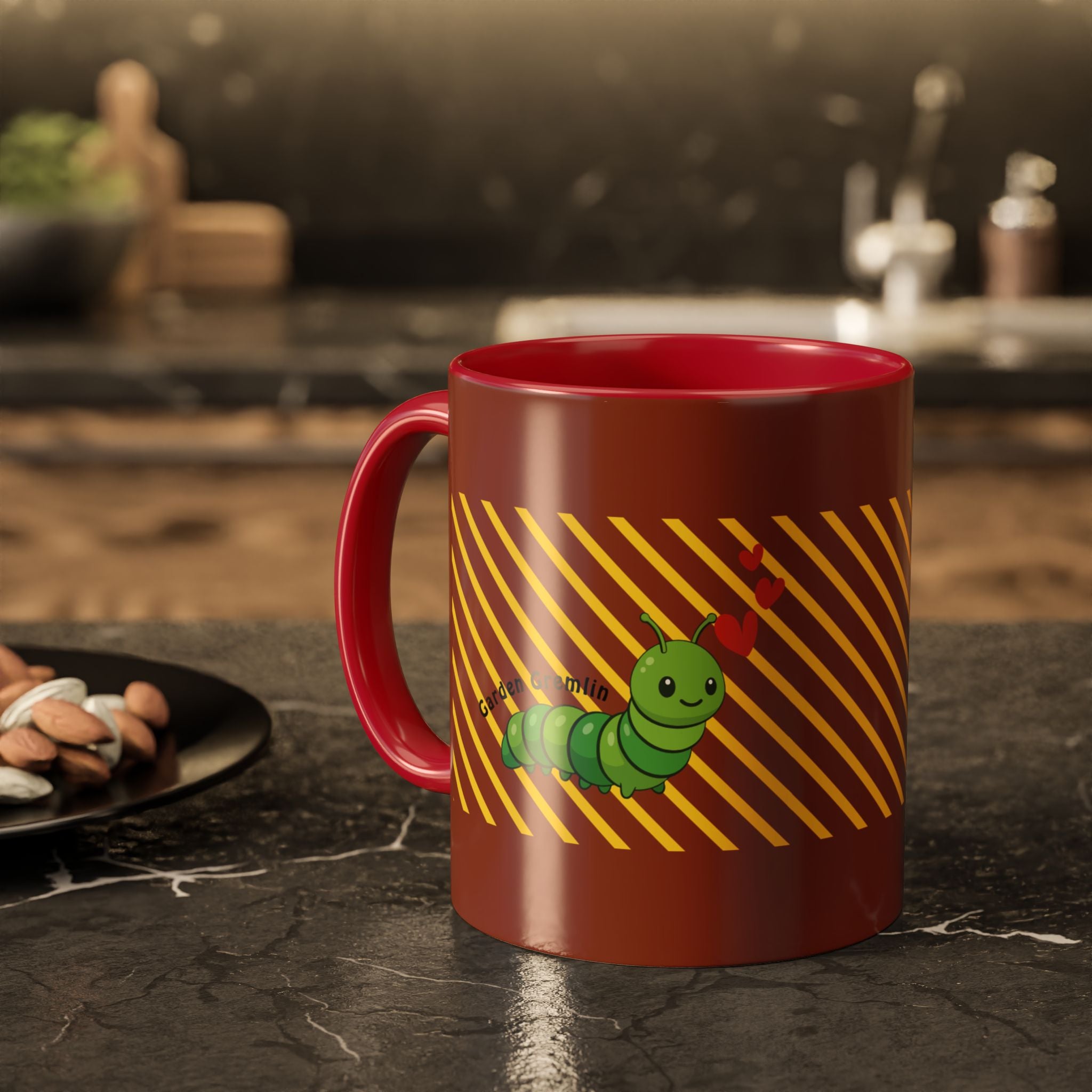 Cute Caterpillar Striped Coffee Mug (11oz, 15oz) — Colorful Novelty Tea Cup