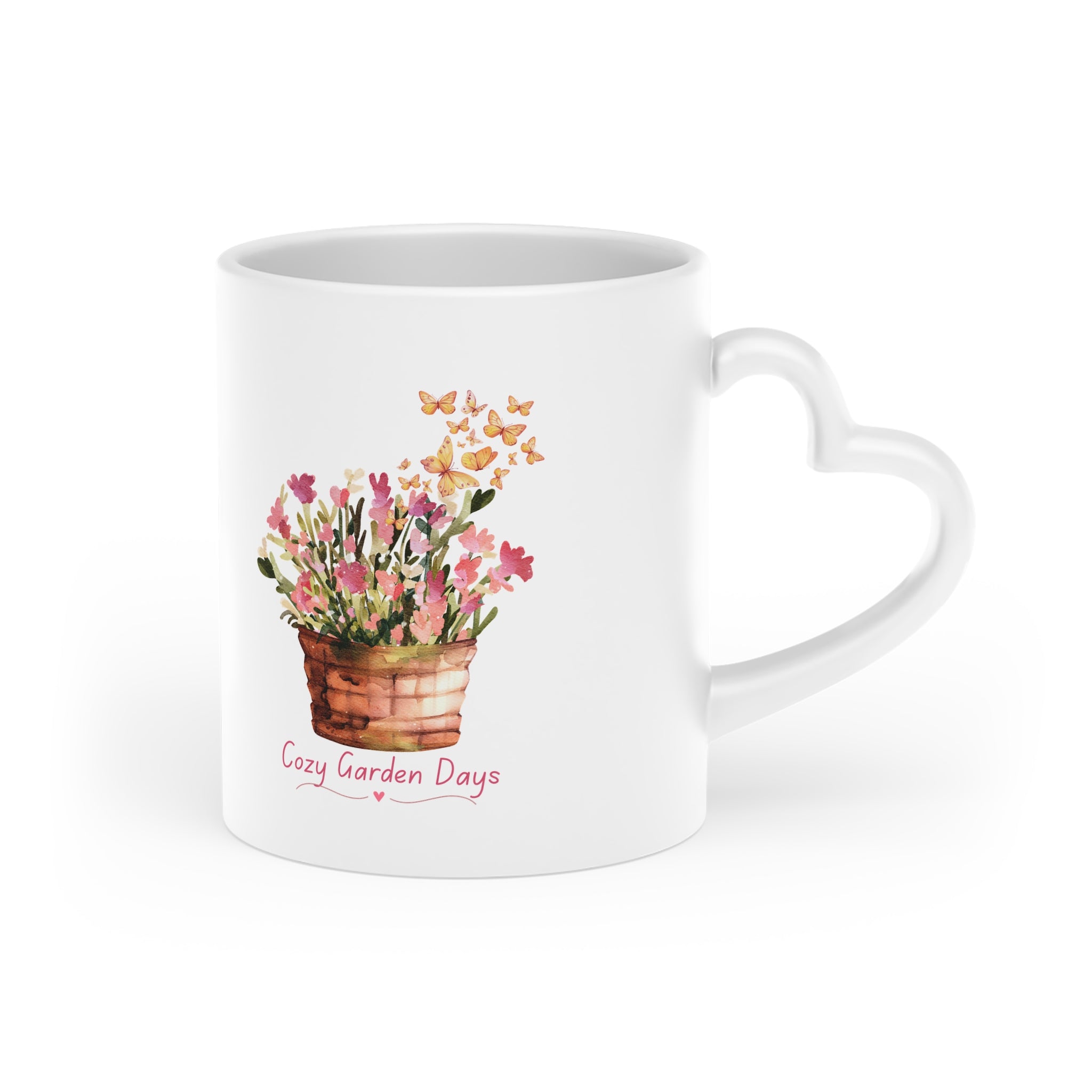 Floral Heart Mug — Cozy Love Flower Bouquet Ceramic Coffee Cup