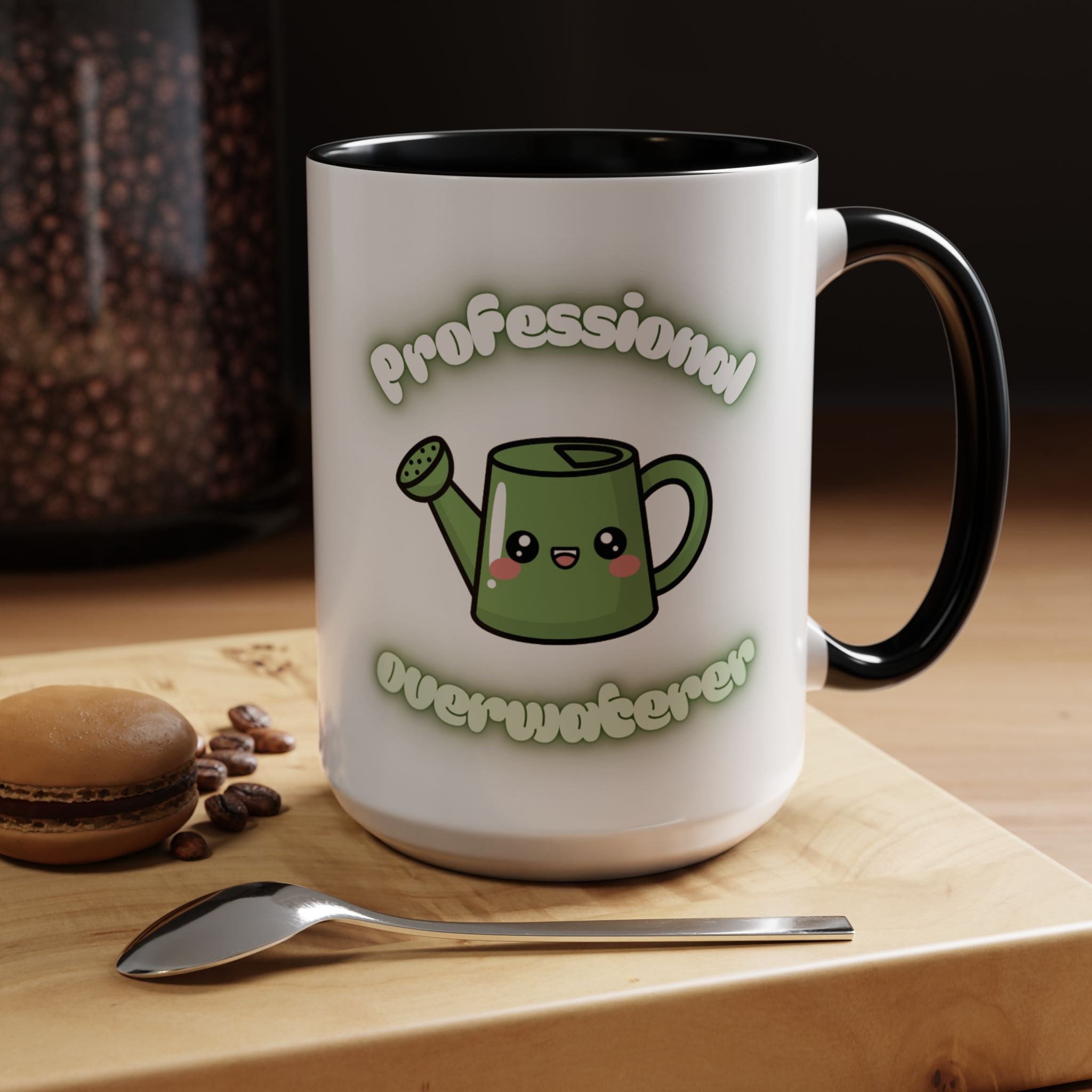 Professional Overwaterer Watering Can Coffee Mug — Cute Kawaii Plant Lover Accent Mug (11/15oz)