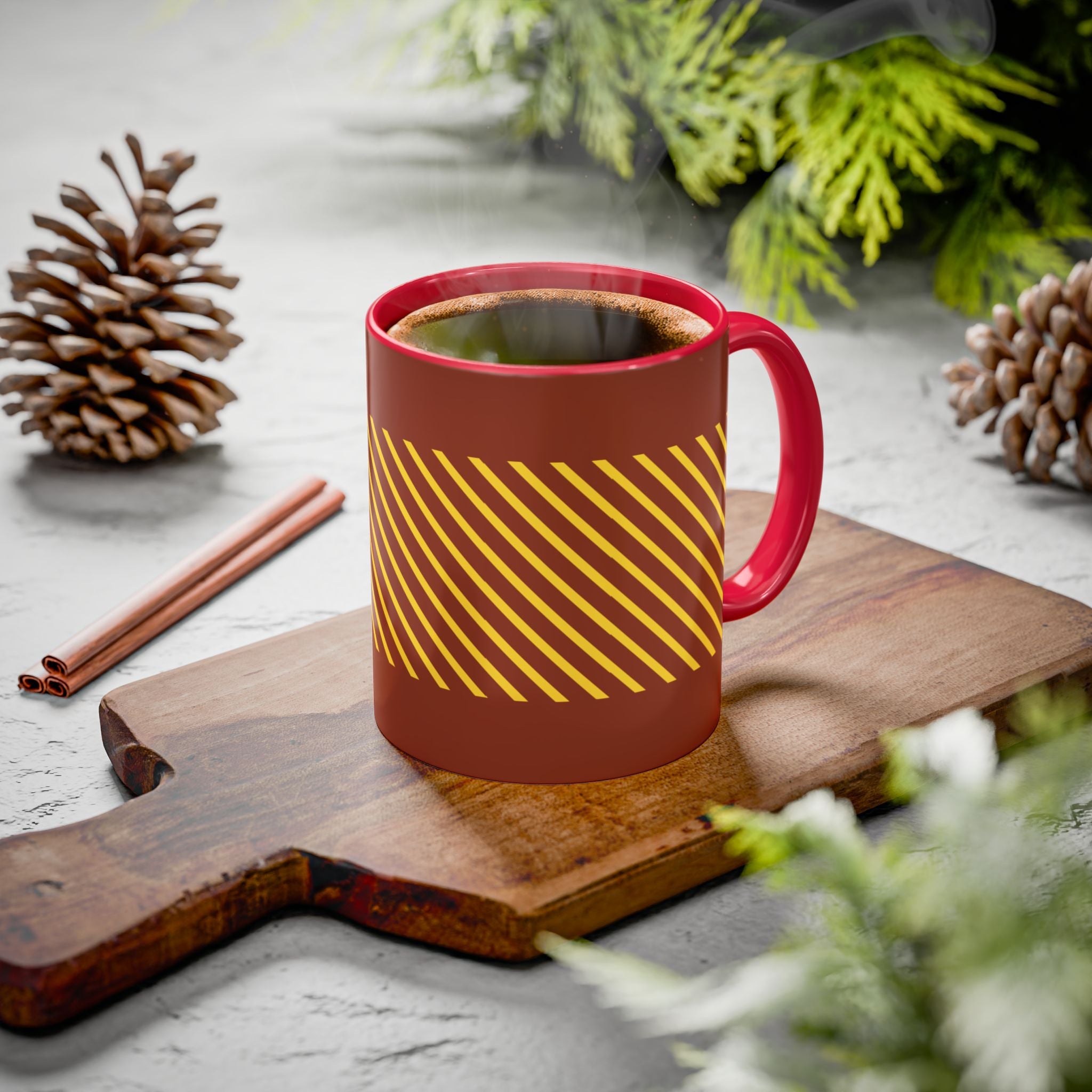 Cute Caterpillar Striped Coffee Mug (11oz, 15oz) — Colorful Novelty Tea Cup