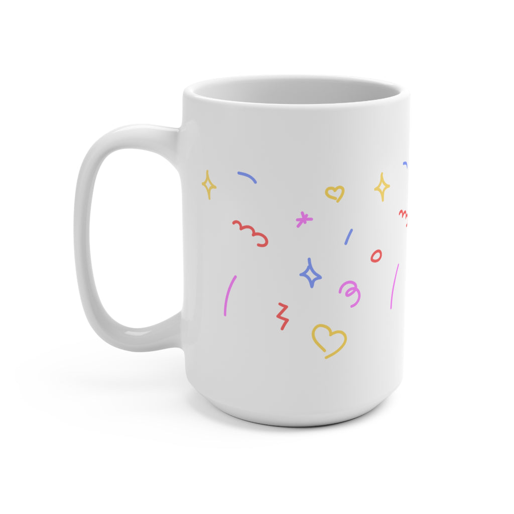 Cactus Plant 15oz Ceramic Mug — "Prickly but Adorable" Cute Doodle Coffee Cup