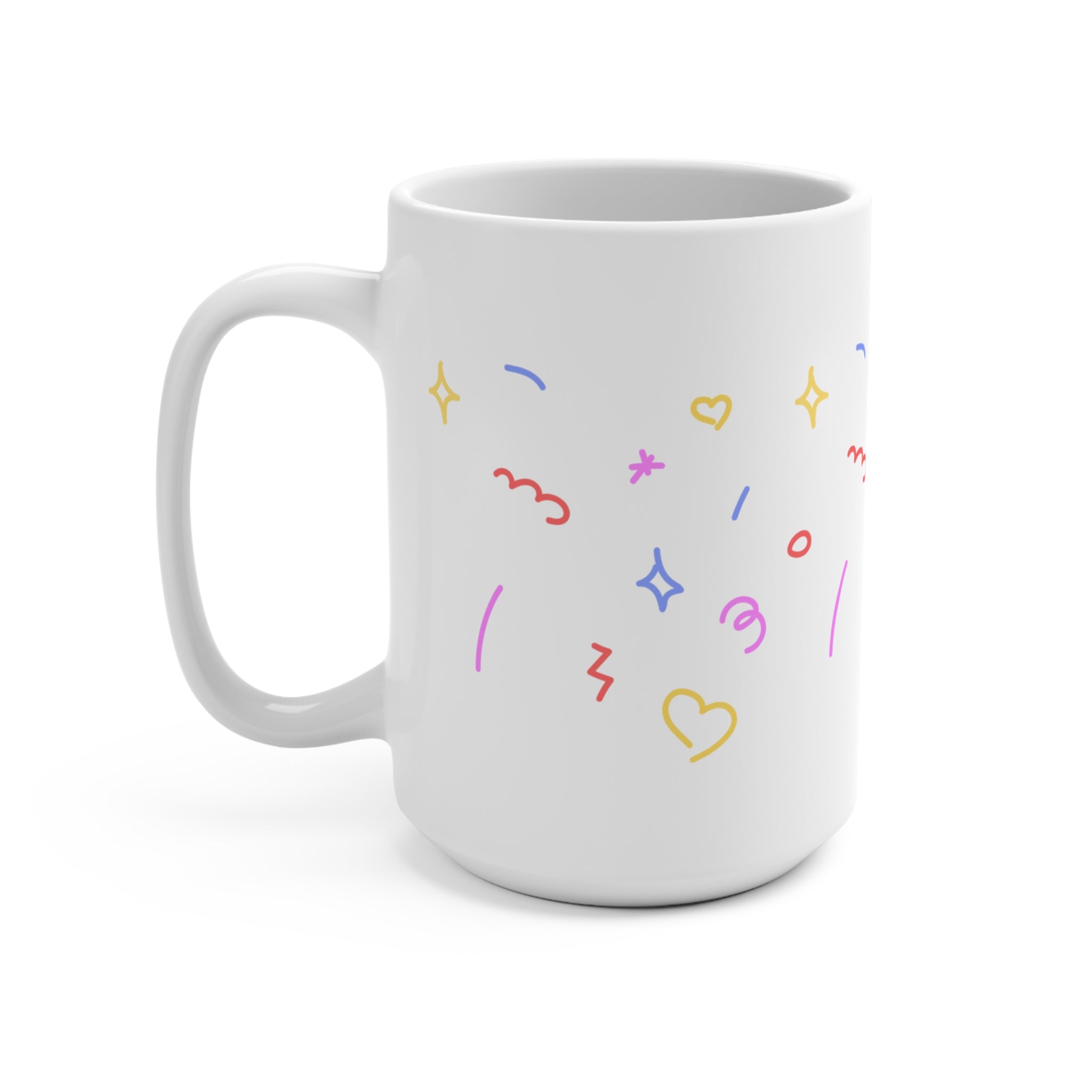 Cactus Plant 15oz Ceramic Mug — "Prickly but Adorable" Cute Doodle Coffee Cup