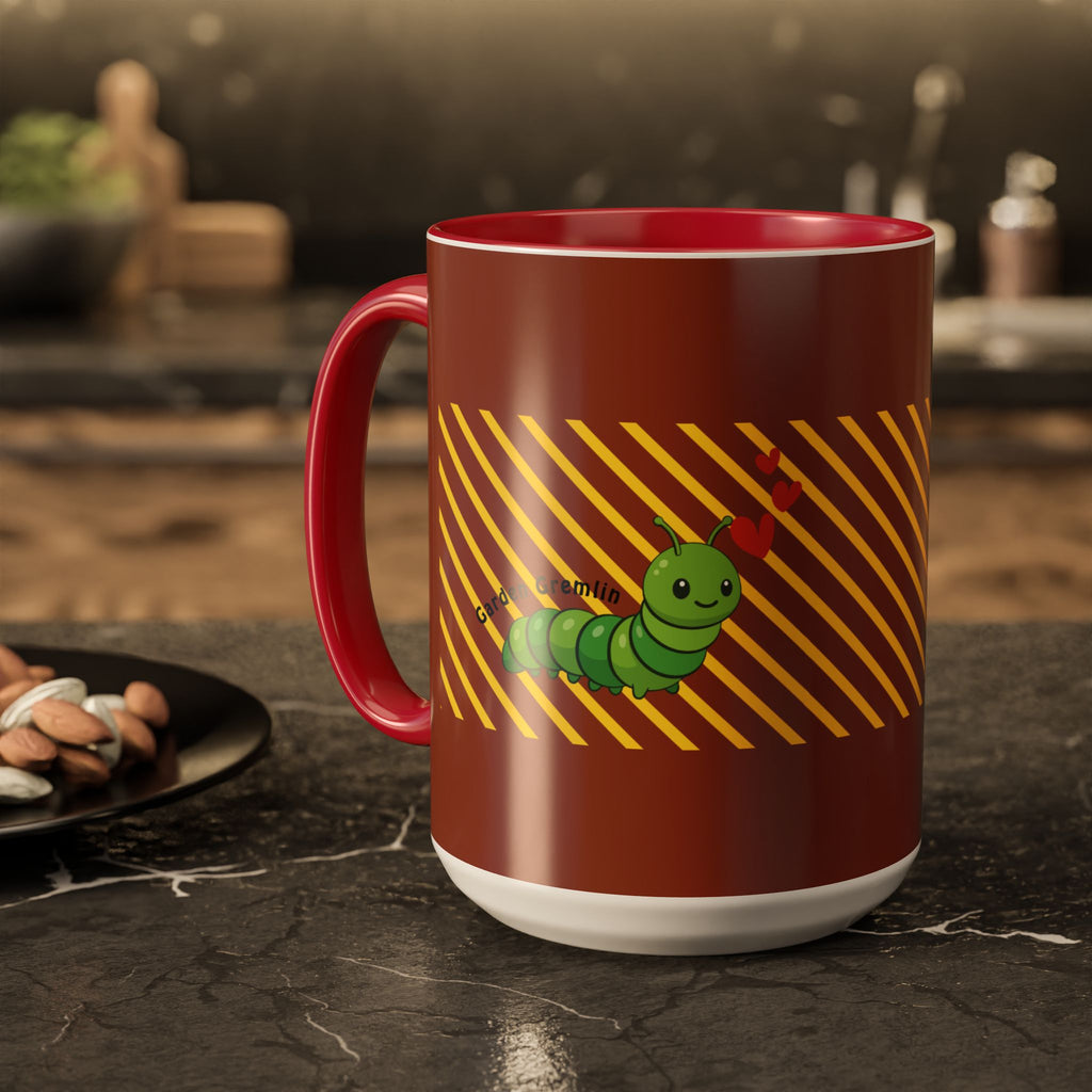 Cute Caterpillar Striped Coffee Mug (11oz, 15oz) — Colorful Novelty Tea Cup