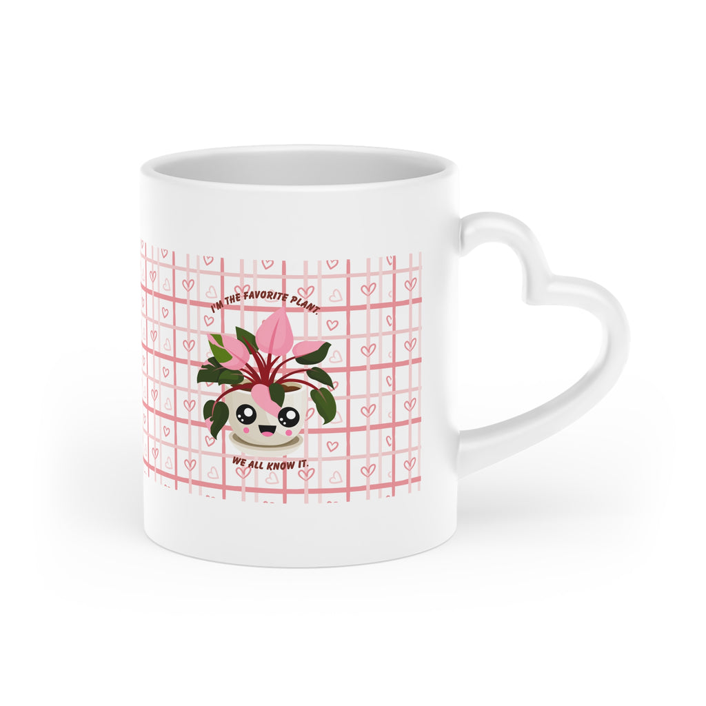 Heart Pattern Floral Mug — Romantic Valentine Coffee Cup