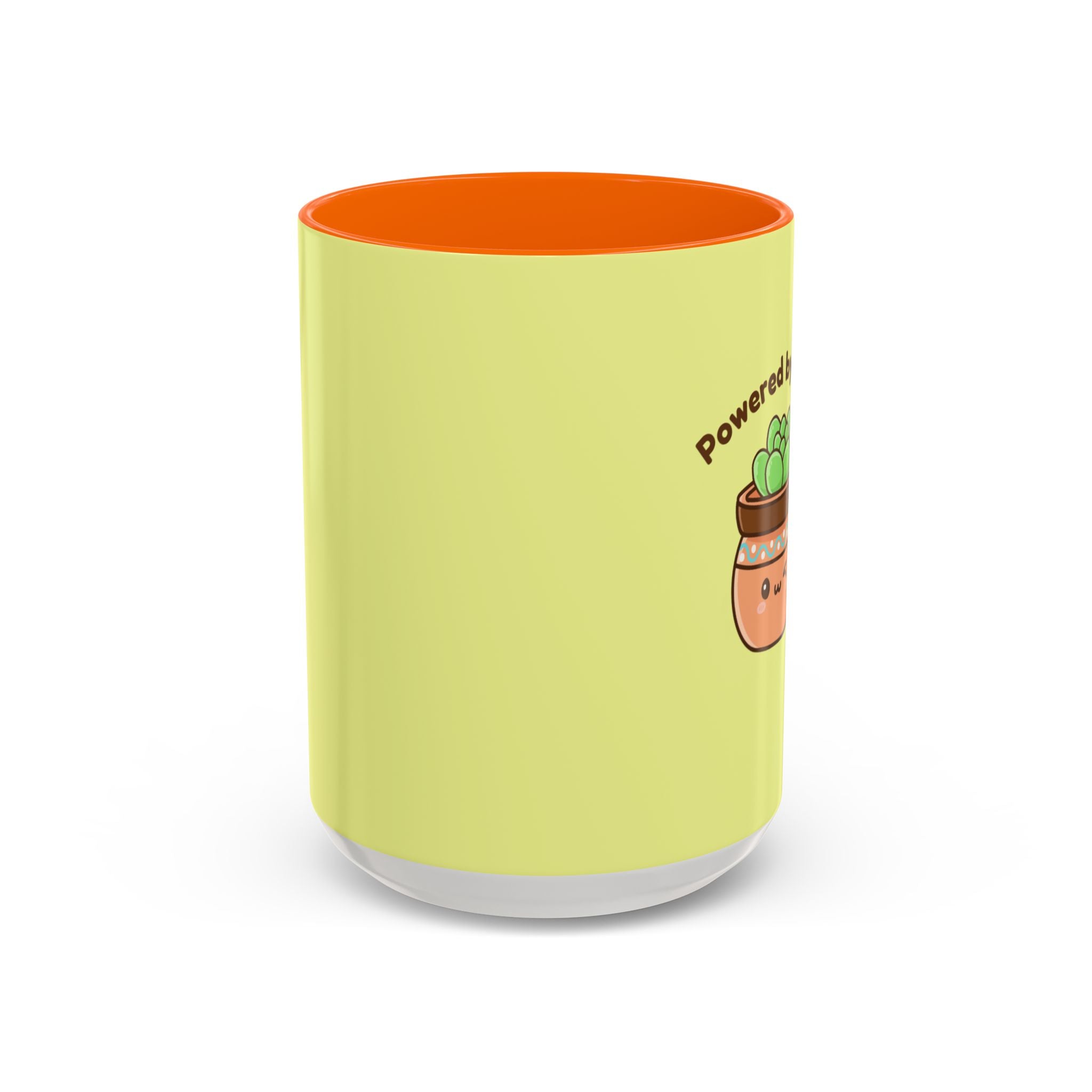 Powered by Plants Succulent Coffee Mug – Cute Kawaii Plant Lover Gift (11/15oz)