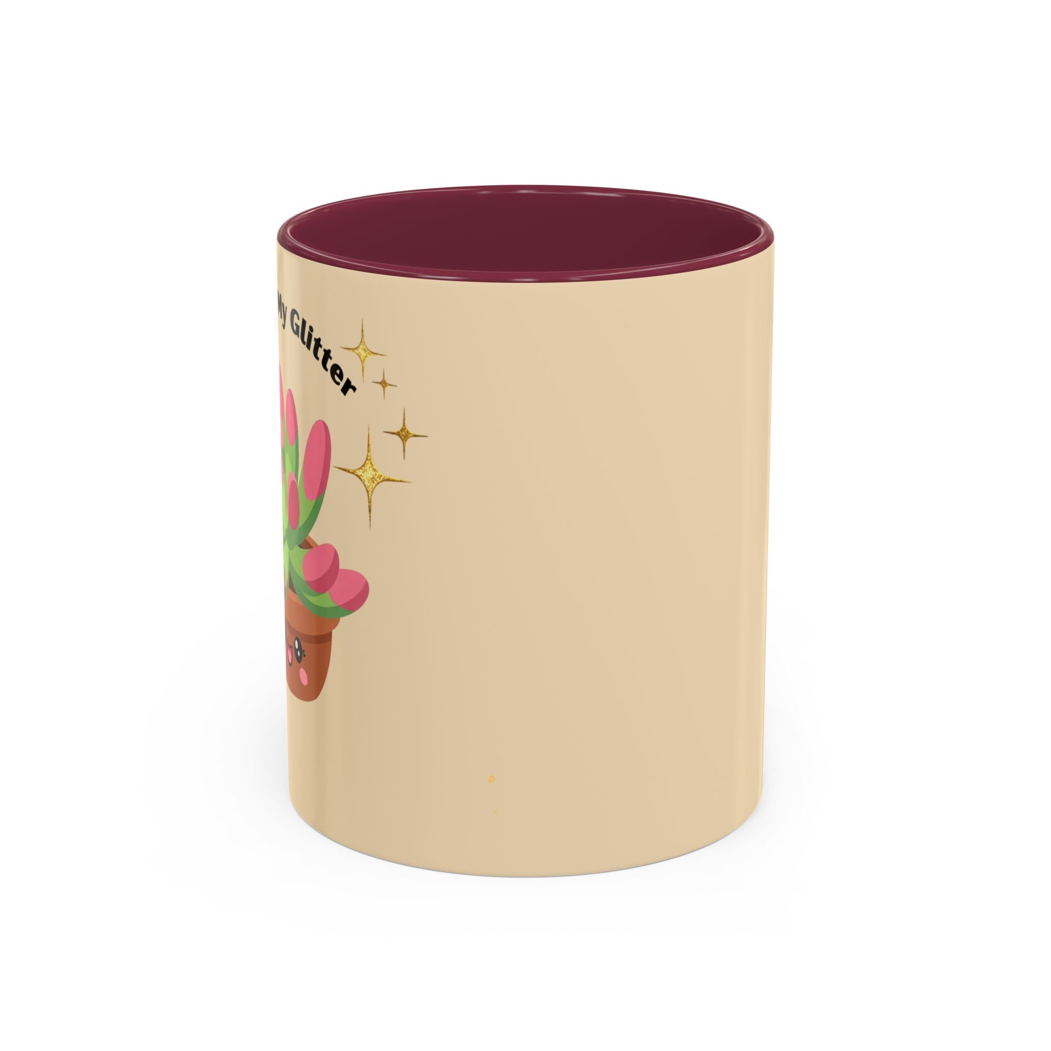 Cactus Coffee Mug — Cute Potted Plant Mug with Sparkles (11oz & 15oz)
