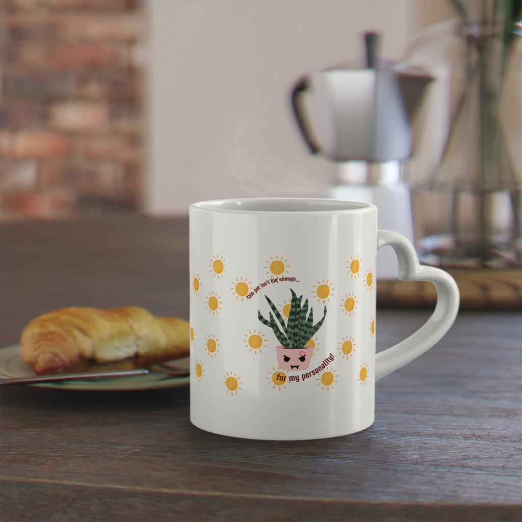 Sun Pattern Mug — Cute Heart Floral Design Coffee Cup