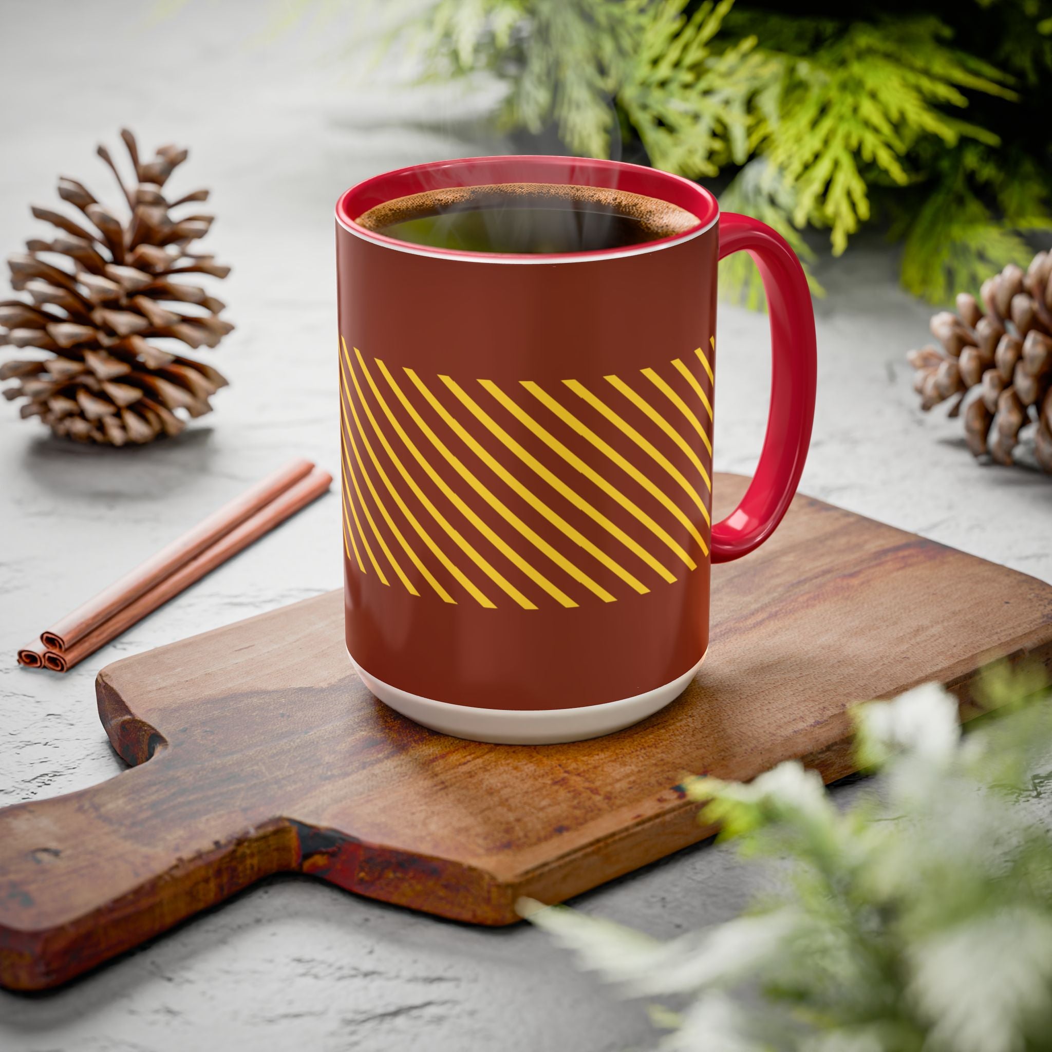 Cute Caterpillar Striped Coffee Mug (11oz, 15oz) — Colorful Novelty Tea Cup