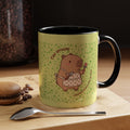 Cute ‘Tiny Sprouts’ Accent Coffee Mug – Kawaii Garden Capybara Design (11/15 oz)