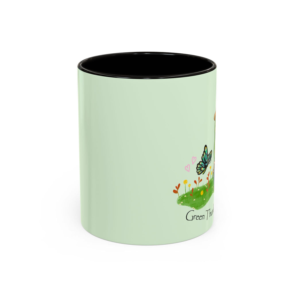 Garden Pea Mug — "Green Thumb in Progress" Cute Plant Lover Coffee Cup
