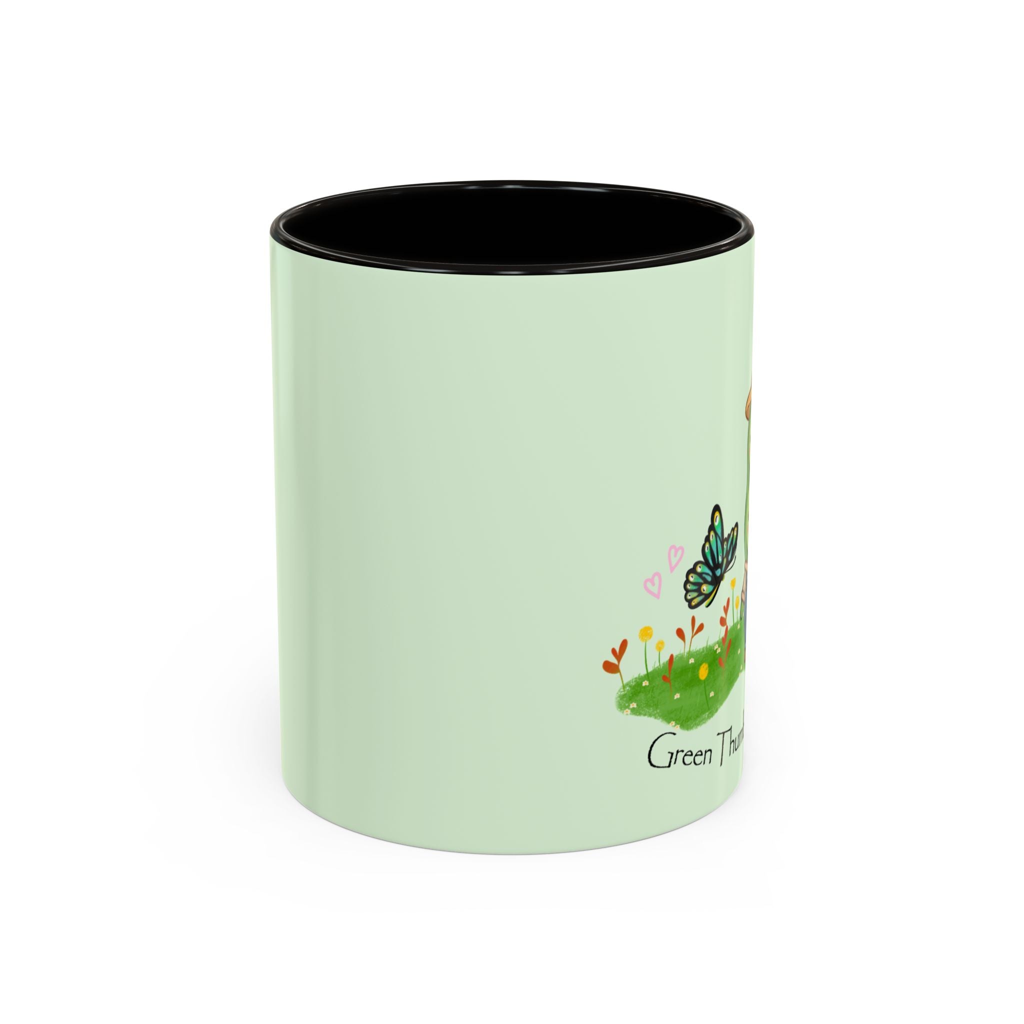 Garden Pea Mug — "Green Thumb in Progress" Cute Plant Lover Coffee Cup