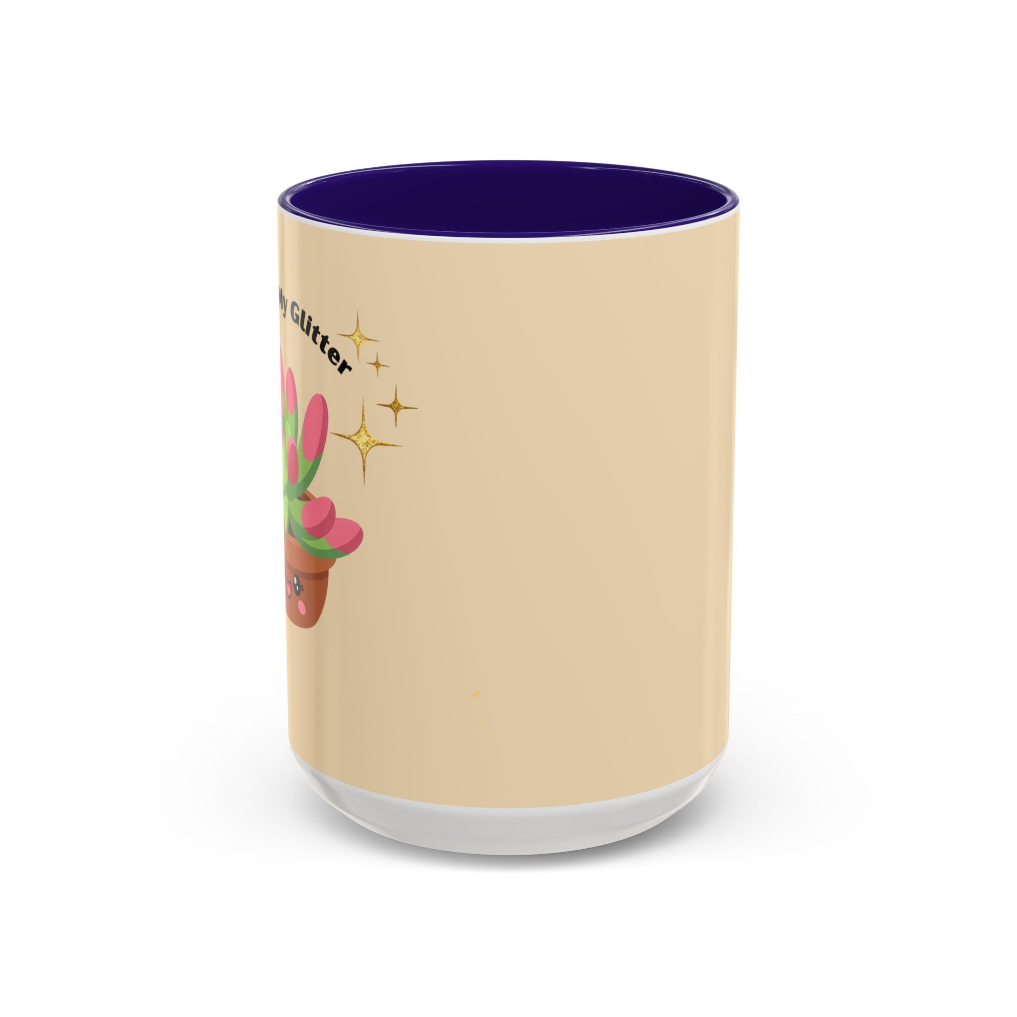 Cactus Coffee Mug — Cute Potted Plant Mug with Sparkles (11oz & 15oz)