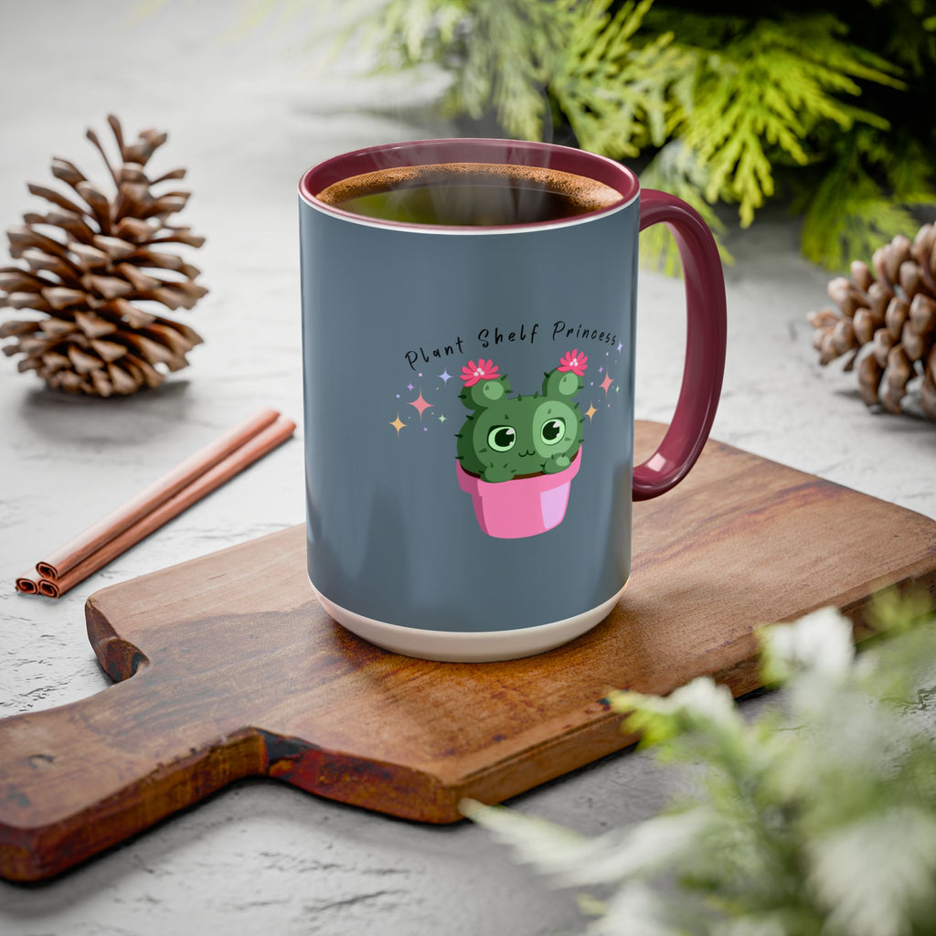 Plant Shelf Princess Ceramic Mug — Cute Cactus 11oz/15oz Gift