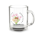 Glass Mug - Spring Tulip Bouquet Floral Coffee Cup (10 oz)