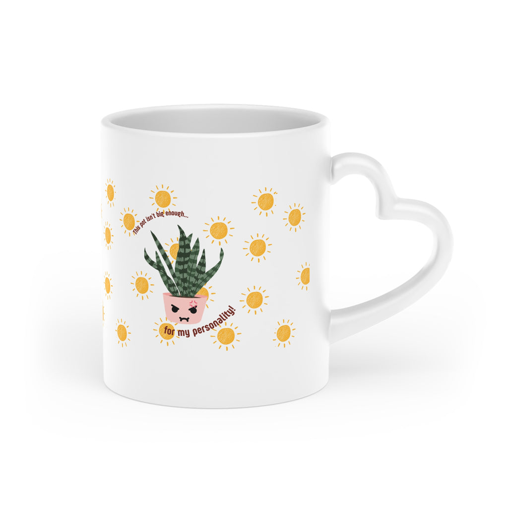 Sun Pattern Mug — Cute Heart Floral Design Coffee Cup