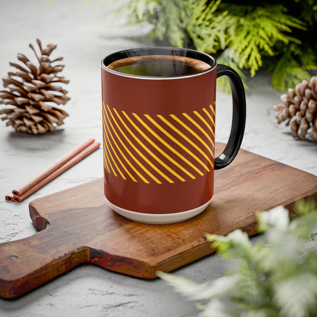 Cute Caterpillar Striped Coffee Mug (11oz, 15oz) — Colorful Novelty Tea Cup